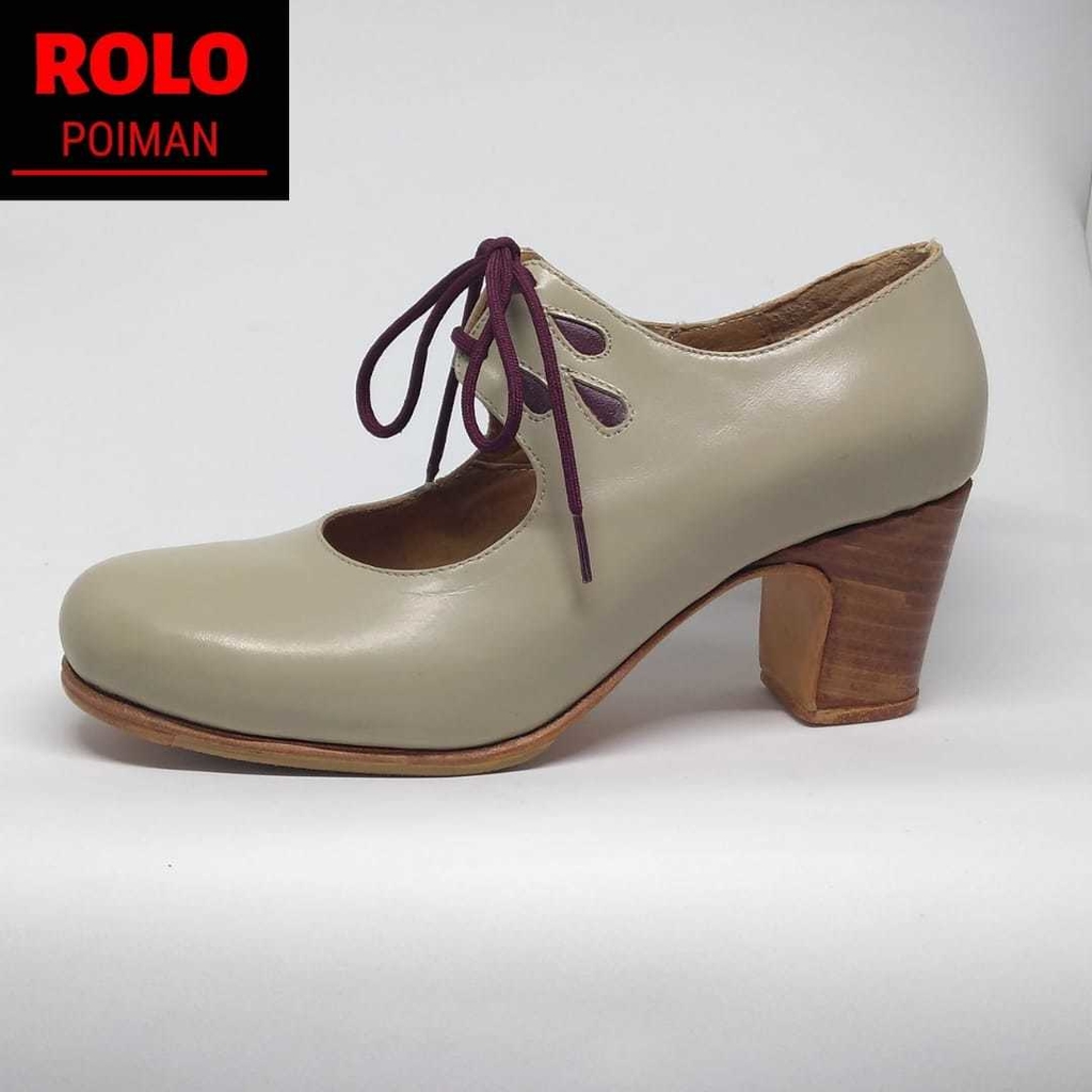 Zapato baile Flamenco para Mujer- Color Beige