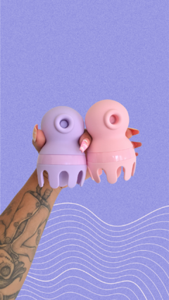 VIBRADOR DUPLO OCTOPI - SUGADOR COM LÍNGUA