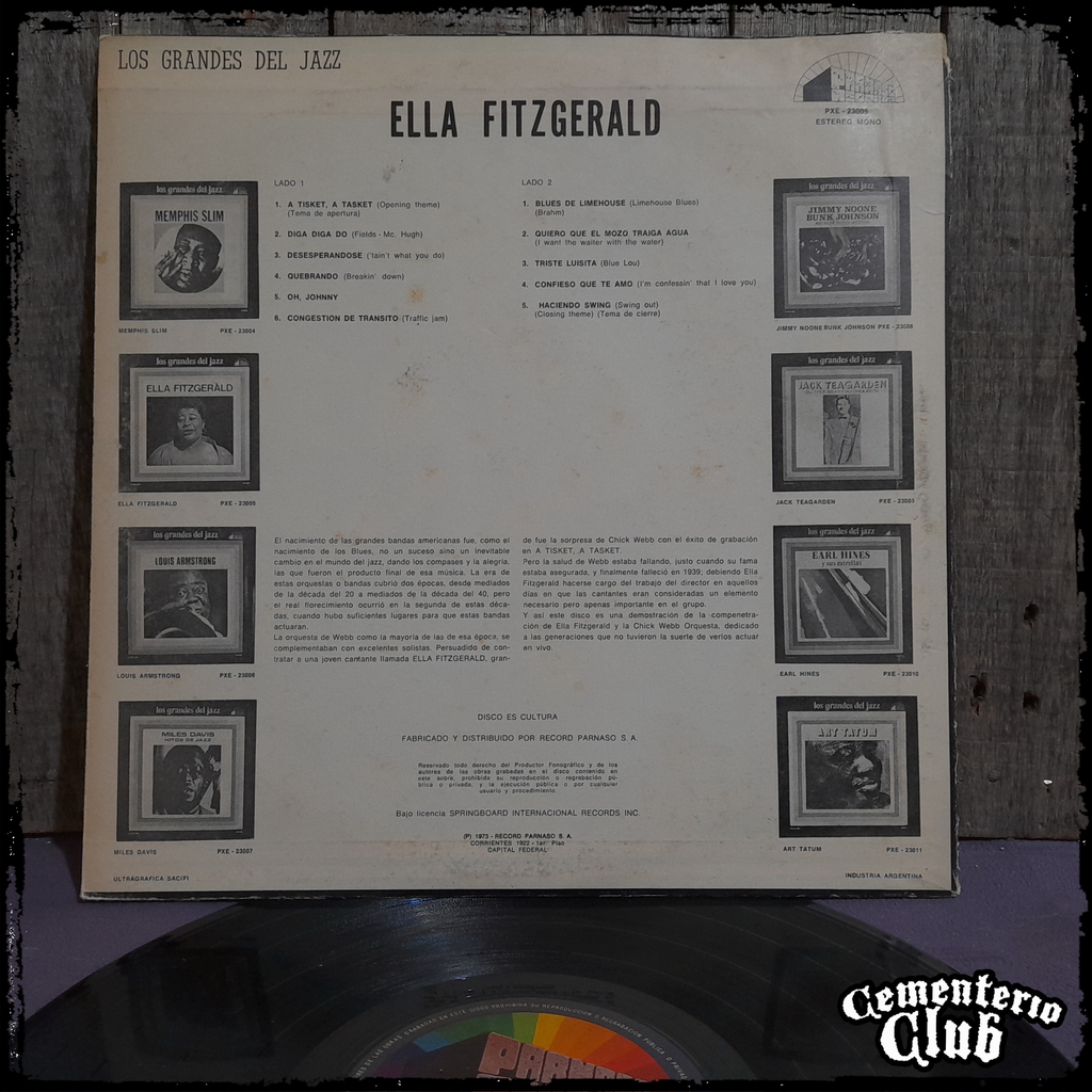 ELLA FITZGERALD - Los Grandes Del Jazz - Ed ARG Vinilo / LP