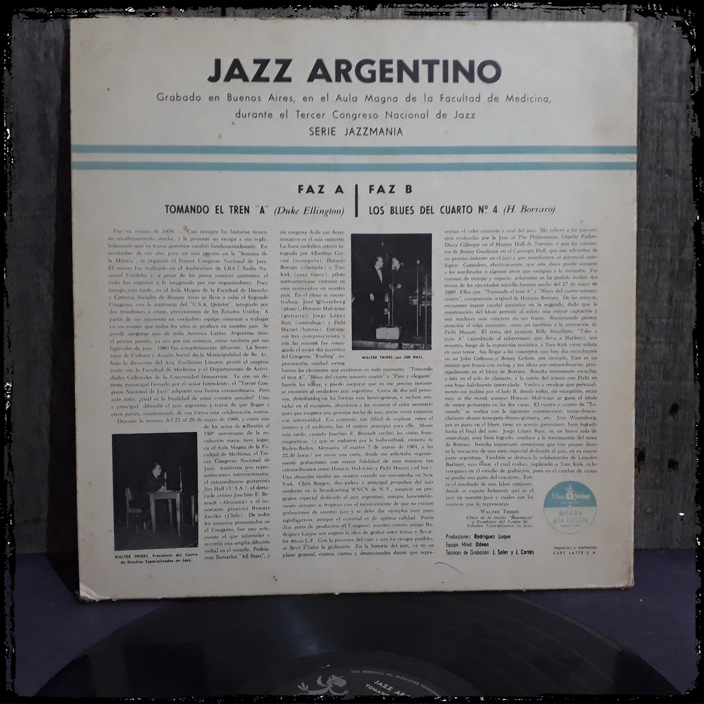 DISC JOCKEY / Jazz Argentino - 1960 - ARG Vinilo / LP