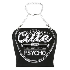 Cropped top cute psycho - Bunnymoon Store