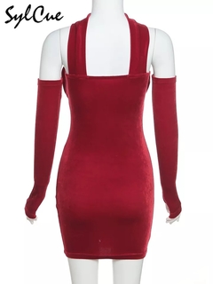 Vestido strapless dress redvelvet - Bunnymoon Store