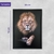 Compre o quadro "Leão Imponente" (50x70cm) e ganhe a frase "Seja forte e corajoso" - comprar online