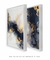 Conjunto 2 quadros Abstrato Marmorizado Azul e Dourado - loja online