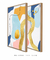 Conjunto 2 quadros decorativos Orgânico Azul, dourado e rosa - loja online