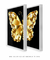 Kit 2 Quadros Borboleta Dourada para sala - loja online