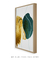 Quadro Abstrato com folhagem cinza, verde e dourado - comprar online