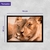 Compre o quadro "Casal de leão e leoa" (50x70cm) e ganhe a frase de parede "Para todo Sempre" - comprar online