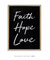 Quadro Decorativo Faith hope love - loja online