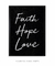 Quadro Decorativo Faith hope love