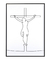 Quadro Decorativo Jesus na cruz minimalista