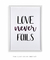 Quadro Decorativo Love never fails na internet