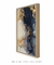 Quadro Decorativo Marmorizado Azul e Dourado