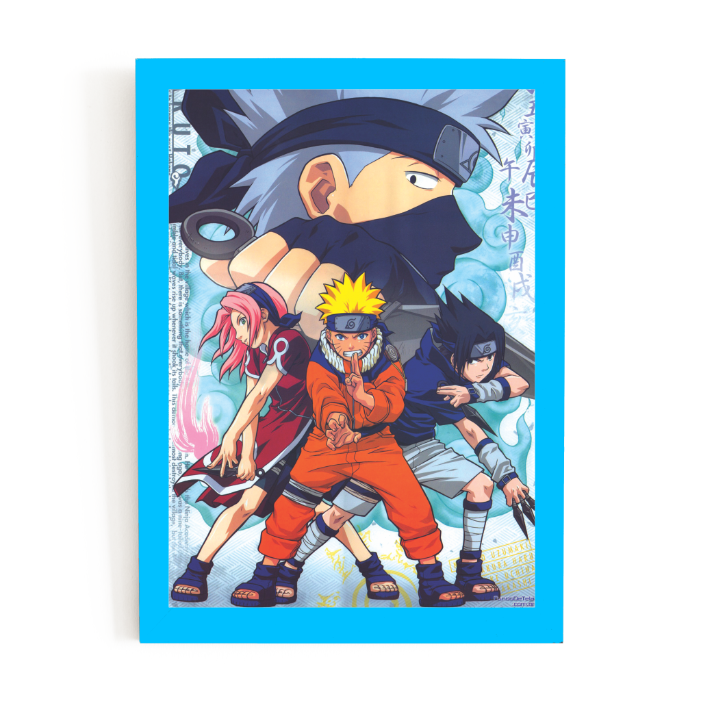 Quadro Naruto, Sakura, Sasuke e Kakashi