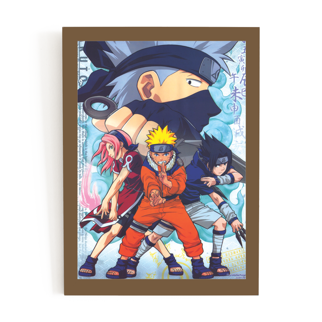 Quadro Naruto - Desenho A3 Moldura Com Vidro.