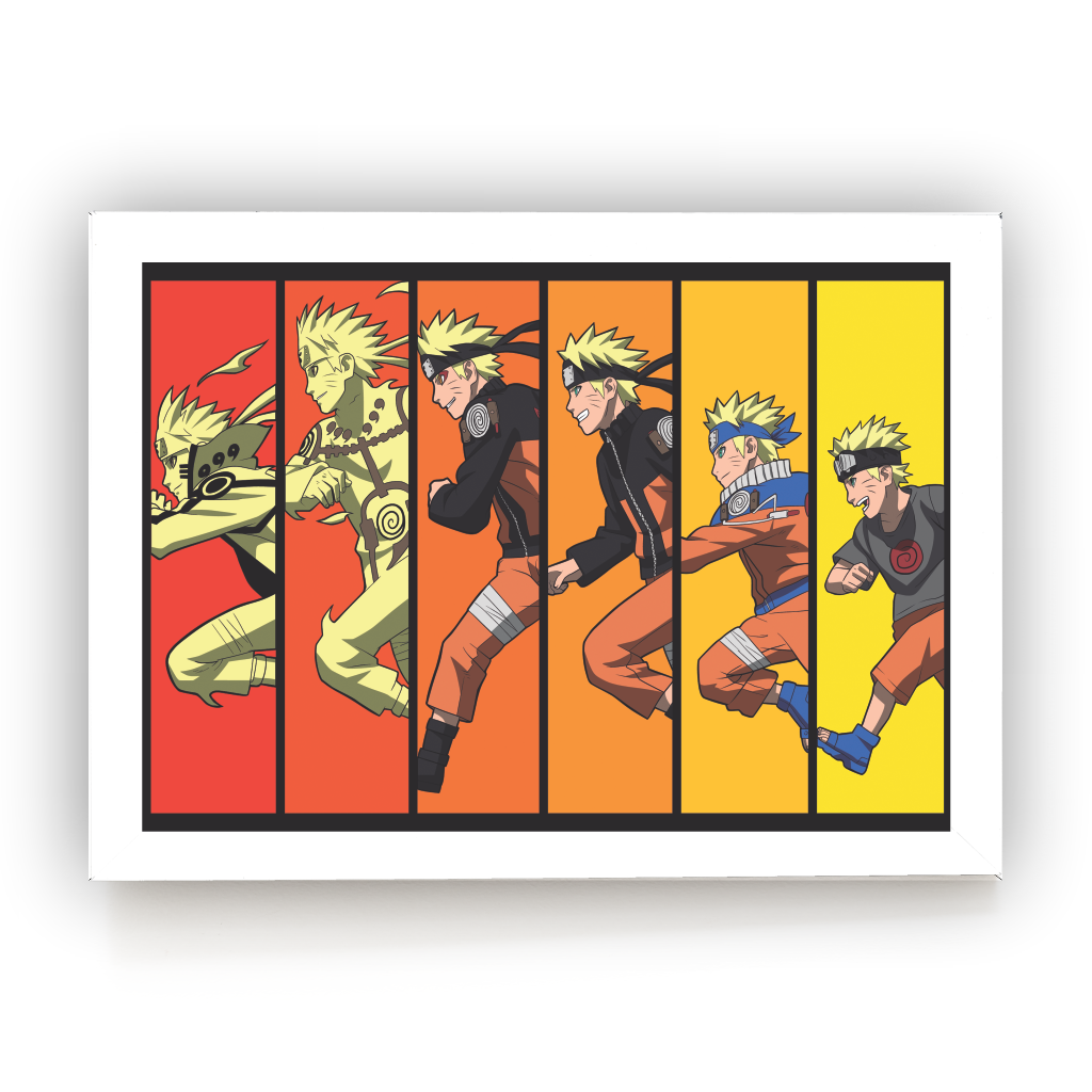 Quadro Decorativo Poster Naruto Uzumaki Desenho Game com o Melhor