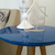 Mesa De Canto Lateral Pé Palito Azul com Vidro 40 cm Diâmetro 70 cm Altura Casa Uai na internet