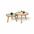 Mesa de Centro com Vidro Tray Laminada 60/50 Casa Uai Off White - comprar online