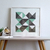 Quadro Geometria Triângulos Fine Art 50x50 com Moldura Laqueada Off White