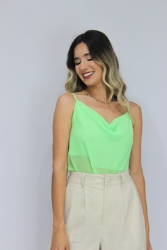 BLUSA DECOTE DEGAGÊ BÚZIOS MENTA - loja online