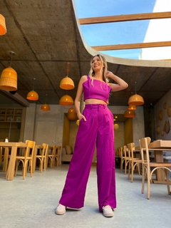 PANTALONA AURORA LINHO ROXO