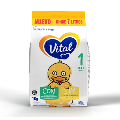 Leche de fórmula en polvo Nutricia Bagó Vital 1 en lata de 800g - 0 a 6  meses