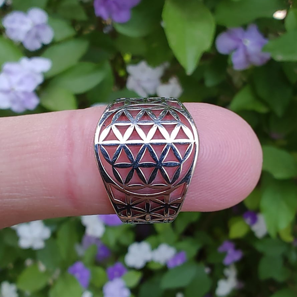 Anillo flor rosa clearance