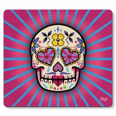 Mouse pad Caveira Mexicana Dia de Los Muertos - rosa