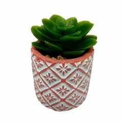 Vasinho Decorativo Losangos planta suculenta artificial - comprar online