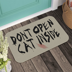 Tapete Decorativo Dont Open Cat Inside twd - La Criativa | Loja De Presentes Criativos, Utilidades Domésticas, Produtos Para Casa