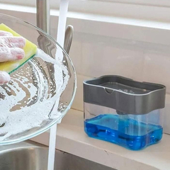 Porta Detergente Dispenser Sabão 2 em 1 para Pia Cozinha - La Criativa | Loja De Presentes Criativos, Utilidades Domésticas, Produtos Para Casa