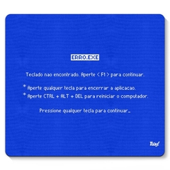 Mouse pad Tela Azul Teclado não encontrado