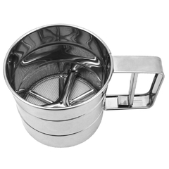 Polvilhador Inox Luxo Caneca Peneira Farinha com Gatilho - loja online