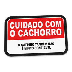 Tapete Decorativo Cuidado com o Cachorro e Gato