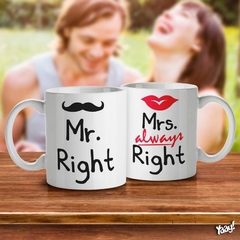 Jogo de Canecas Casados Mr. and Mrs. Right - comprar online