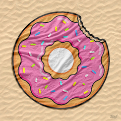 Toalha de Praia estilo Canga Donut Morango na internet