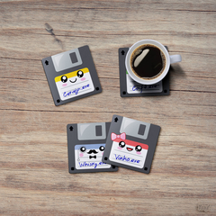 Jogo de Porta Copos Floppy Disk Disquetes Bebidas - 4 peças - comprar online