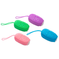 Esponja de Banho Capa Silicone Massageador Porco Espinho