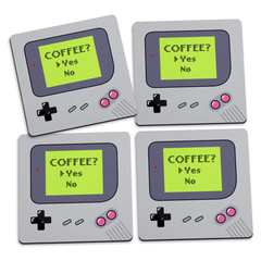 Jogo de Porta Copos Gamer Boy Coffee Yes - 4 peças