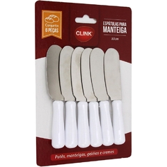 Mini Espátula Manteiga Patê Geléia Pastas Inox Kit com 6