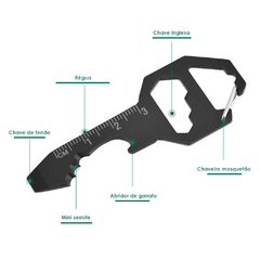 Chaveiro Mosquetão Multi-Ferramentas 6 em 1 na internet
