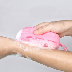 Esponja de Banho Capa Silicone Massageador Porco Espinho