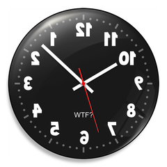 Relógio de Parede Geek Anti horário - 30 cm na internet