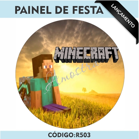 Painel de Festa Cenário Minecraft