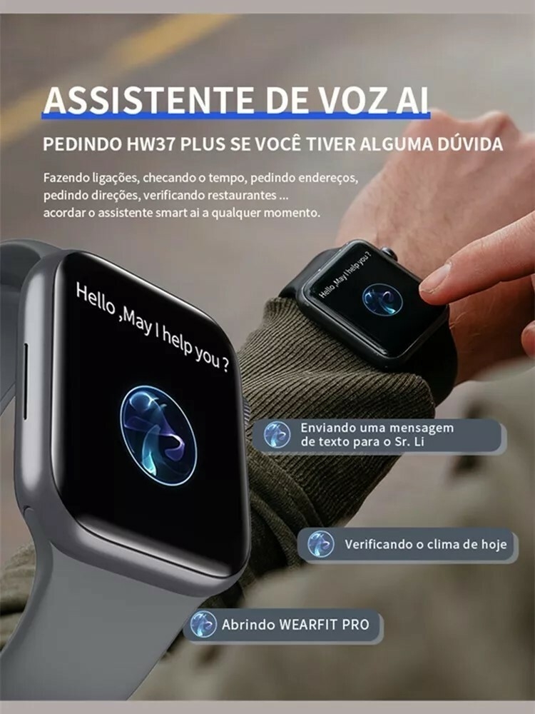 Relógio Inteligente Pro Smart Watch 9 Comando De Voz Nfc Top