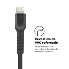 CABO IPHONE/IPAD MFI DSHOCK - PRETO - GSHIELD - Playfix.com.br