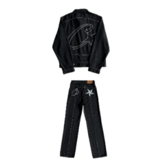 Conjunto Corteiz Jeans Preto