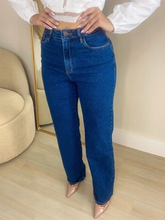 Imagem do Calça Jeans Feminina Wide Leg com Elastano Escura (Consciência Jeans)
