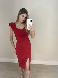 vestido feminino midi ombro só