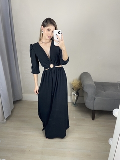 vestido feminino de argola com manga - comprar online